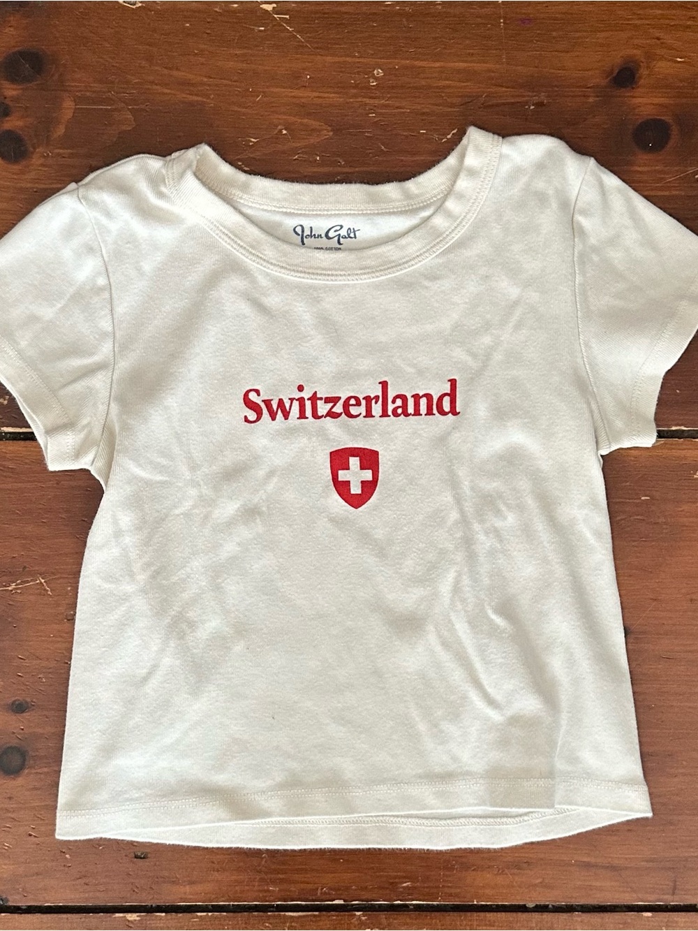 Brandy Melville White Switzerland Tee